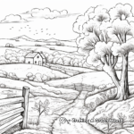 Scenic Autumn Countryside Coloring Pages 2