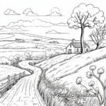 Scenic Autumn Countryside Coloring Pages 4