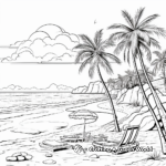 Scenic Beach Coloring Pages for Relaxation 1