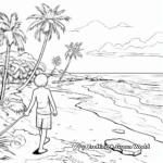 Scenic Beach Coloring Pages for Relaxation 4