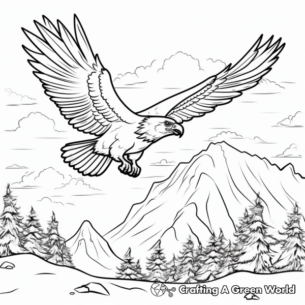 Flying Eagle Coloring Pages - Free & Printable!