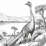 Scenic Landscape with Corythosaurus Coloring Pages 4