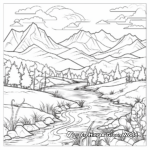 Scenic Landscapes from Around the World Coloring Pages 1