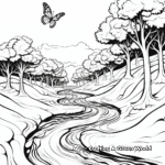 Scenic Monarch butterfly Migration Coloring Pages 1
