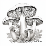 Scenic Morel Mushroom Coloring Pages 1