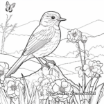 Scenic New Zealand Robin Coloring Pages 4