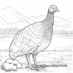 Scenic Ocellated Turkey Coloring Pages 3