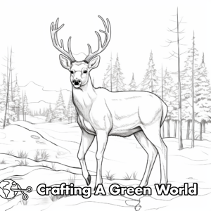 White Tailed Deer Coloring Pages - Free & Printable!