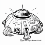 Sci-Fi Fantasy: Imaginative Alien Spaceship Coloring Pages 2