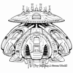 Sci-Fi Fantasy: Imaginative Alien Spaceship Coloring Pages 3