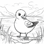 Sea and Seagull Landscape Coloring Pages 2