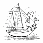 Seagull and Sailboat Coloring Pages 3