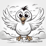 Seagull in Stormy Weather Coloring Pages 4