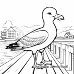 Seagull on a Dock Coloring Pages 2
