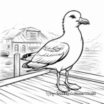 Seagull on a Dock Coloring Pages 3