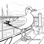 Seagull on a Dock Coloring Pages 4