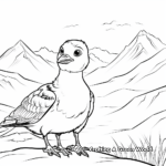 Seagull Over Mountains Coloring Pages 2