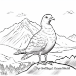 Seagull Over Mountains Coloring Pages 3