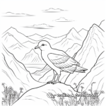 Seagull Over Mountains Coloring Pages 4