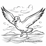 Seagull Soaring Over the Ocean Coloring Pages 3