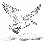 Seagull Soaring Over the Ocean Coloring Pages 4
