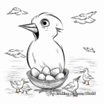 Seagulls Hatching from Eggs Coloring Pages 3