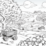 Seasonal Fall Apple Harvest Coloring Pages 2