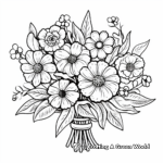 Seasonal Flower Bouquet Coloring Pages: Winter, Spring, Summer, Fall 1