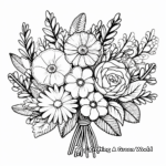 Seasonal Flower Bouquet Coloring Pages: Winter, Spring, Summer, Fall 2