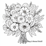 Seasonal Flower Bouquet Coloring Pages: Winter, Spring, Summer, Fall 3
