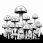 Seasonal Mushroom Collection Coloring Pages 2