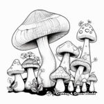Seasonal Mushroom Collection Coloring Pages 3