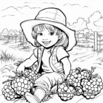 Seasonal: Autumn Blackberry Harvest Coloring Pages 3