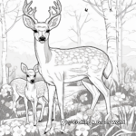 Seasons with the White Tailed Deer: A Year in Life Coloring Pages 1
