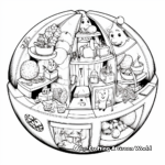 Sectioned Spherical Pizza Coloring Pages 3