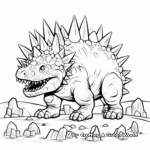 Self-guided Stegosaurus Fossil Excavation Coloring Pages 2