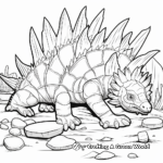 Self-guided Stegosaurus Fossil Excavation Coloring Pages 4