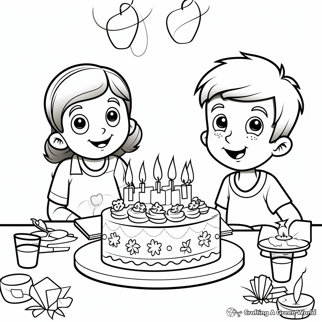 September Birthdays Celebration Coloring Pages 4