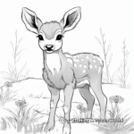 Serene Baby Deer Coloring Pages 1