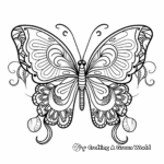 Serene Blue Morpho Butterfly Mandala Coloring Pages 2