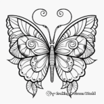 Serene Blue Morpho Butterfly Mandala Coloring Pages 3