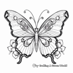 Serene Blue Morpho Butterfly Mandala Coloring Pages 4