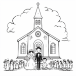 Serene Church Wedding Coloring Pages 4