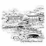 Serene Japanese Garden Coloring Pages 2