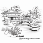 Serene Japanese Garden Coloring Pages 4