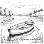 Dibujos para colorear de Barco de remos a orillas del lago 1