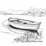 Serene Lakeside Rowboat Coloring Pages 2