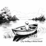 Dibujos para colorear de Barco de remos a orillas del lago 3
