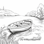 Dibujos para colorear de Barco de remos a orillas del lago 4