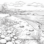 Serene Ocean Scene with Clams Coloring Pages 1